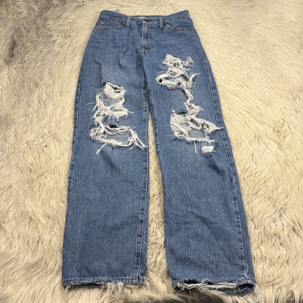 Levi's Women's‎ 26 Light Wash Destroyed '94 Baggy Jeans Urban Street